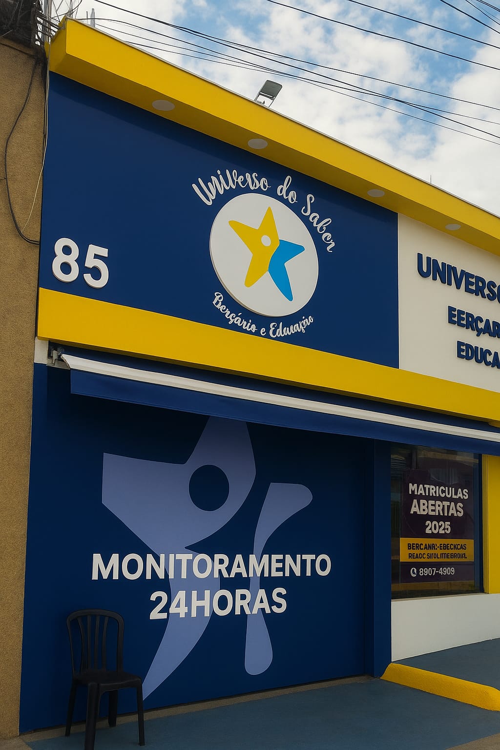 Fachada da Universo do Saber na Praça Santo Atanásio